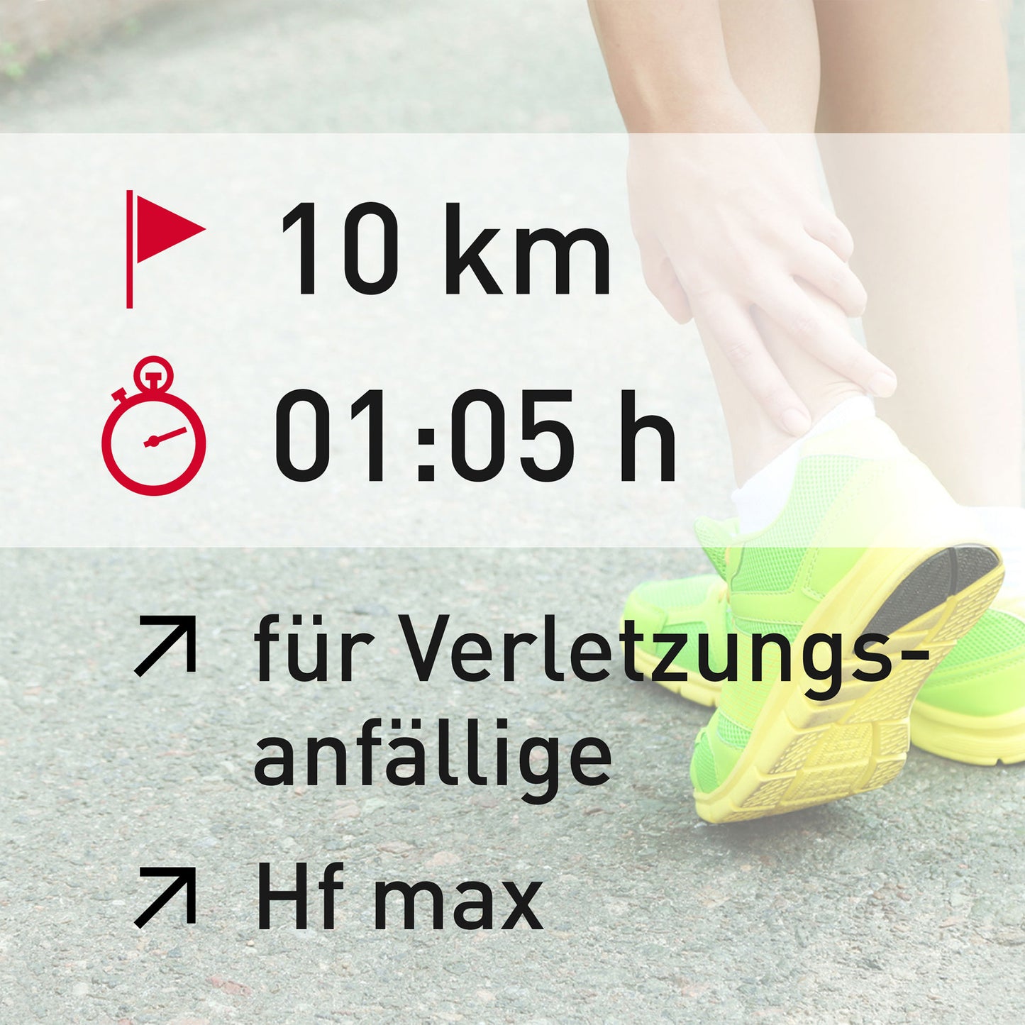 TRAININGSPLAN: 10 km | Verletzungsanfällige Läufer | Puls (%HFmax)