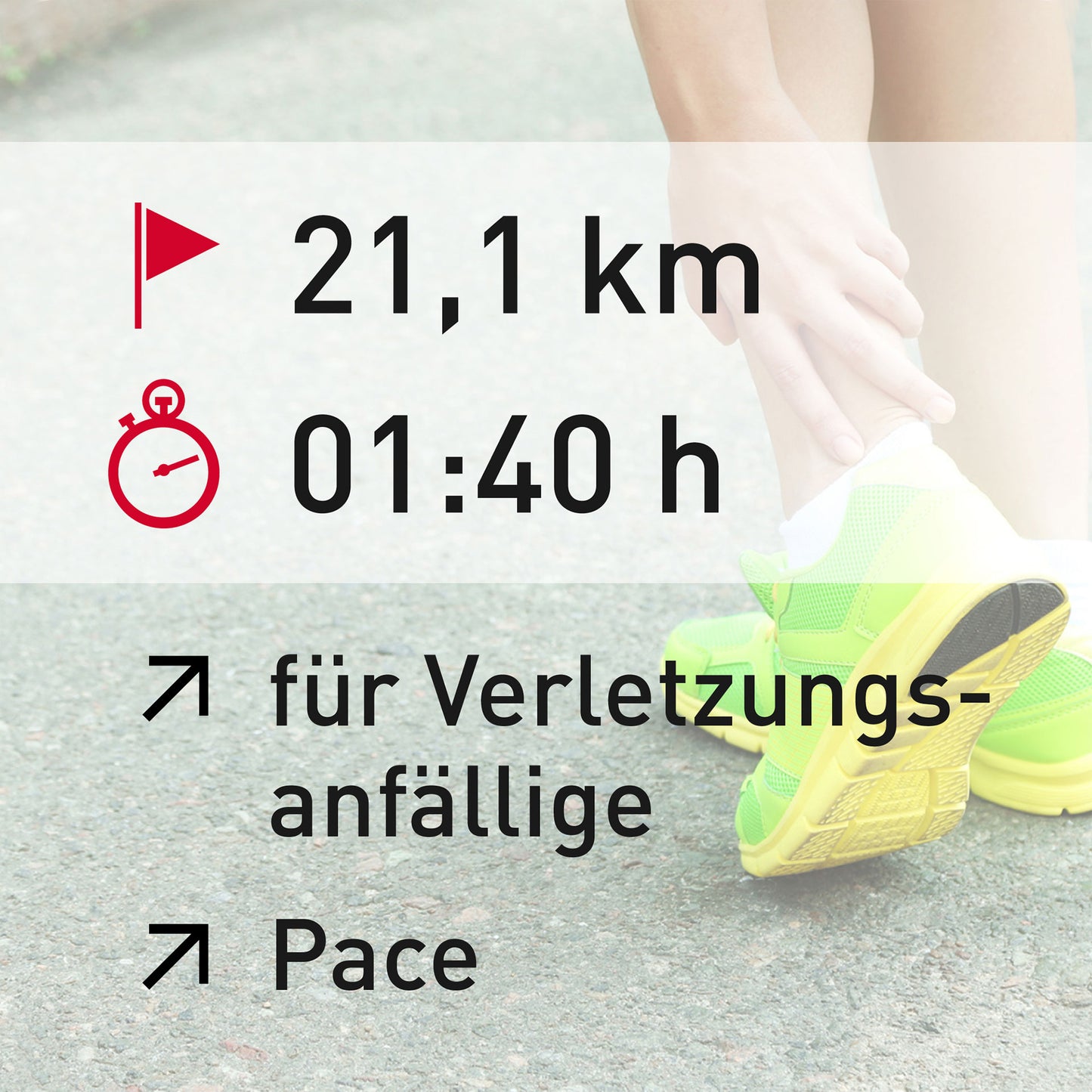 TRAININGSPLAN: 21,1 km | Verletzungsanfällige Läufer | Pace