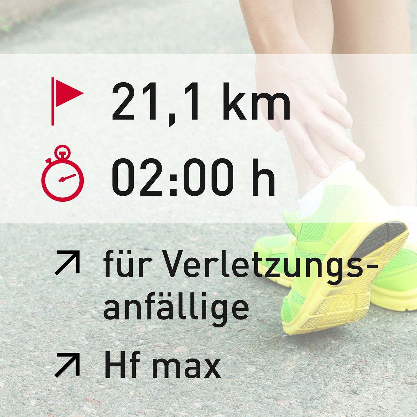 TRAININGSPLAN: 21,1 km | Verletzungsanfällige Läufer | Puls (%HFmax)