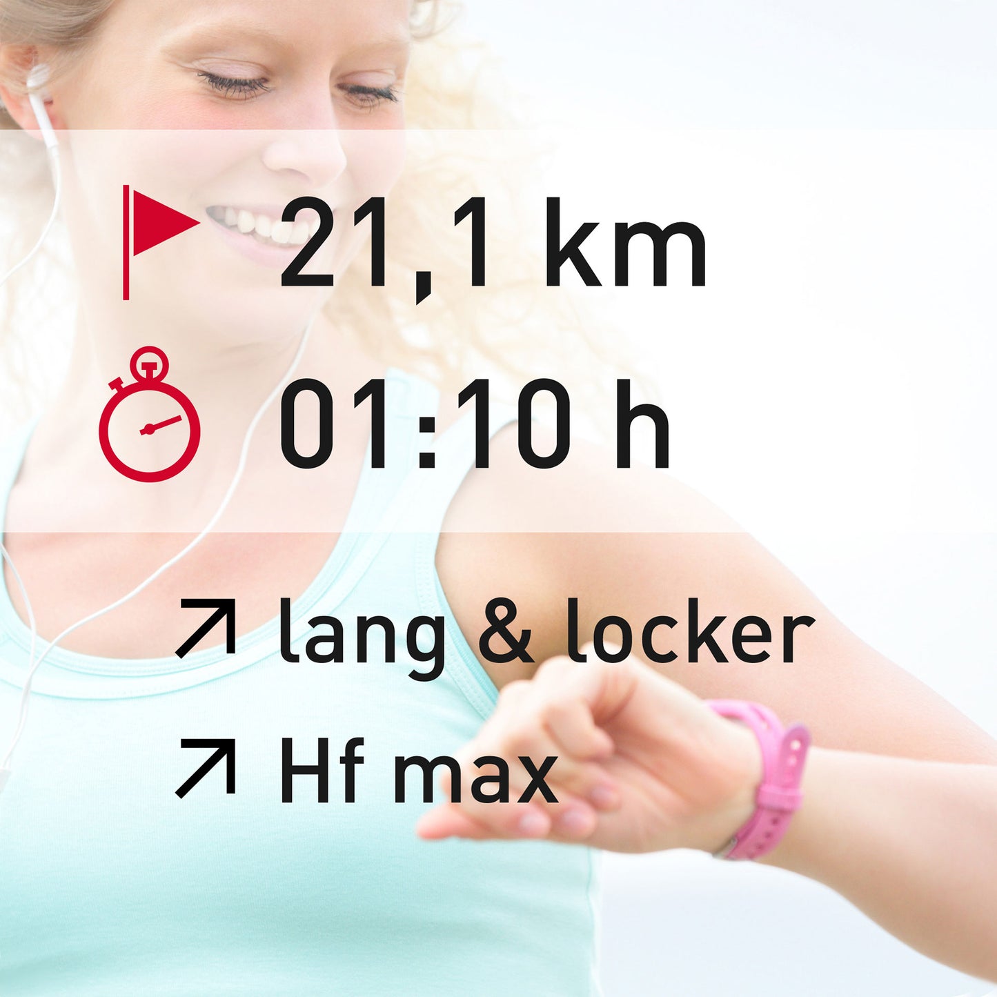 TRAININGSPLAN: 21,1 km | Distance | Puls (%HFmax)