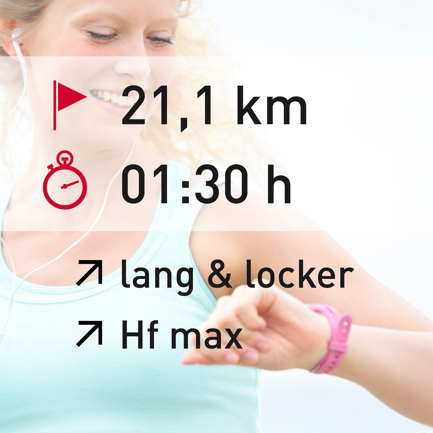 TRAININGSPLAN: 21,1 km | Distance | Puls (%HFmax)