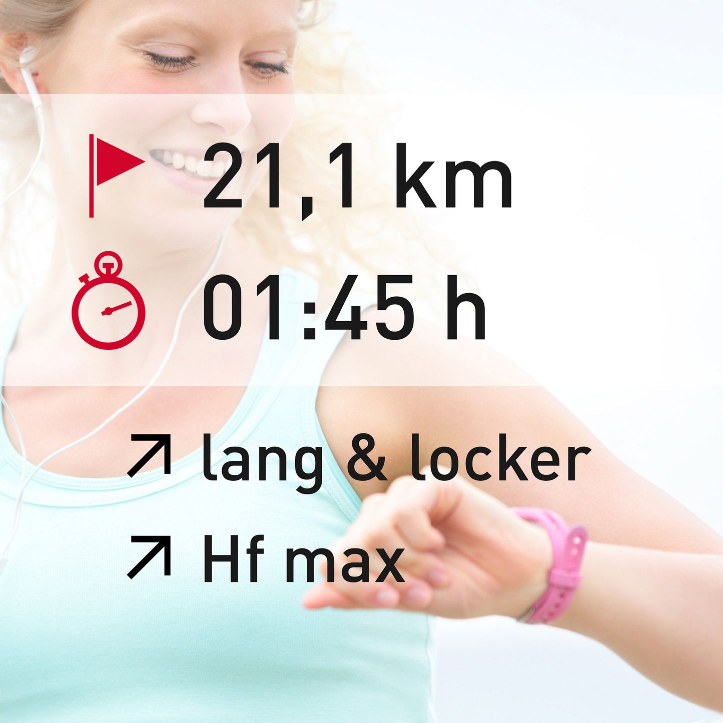 TRAININGSPLAN: 21,1 km | Distance | Puls (%HFmax)
