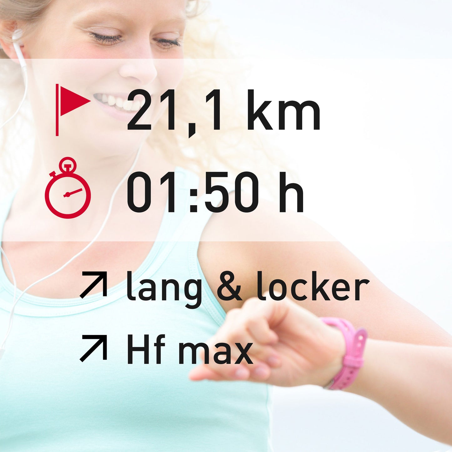 TRAININGSPLAN: 21,1 km | Distance | Puls (%HFmax)