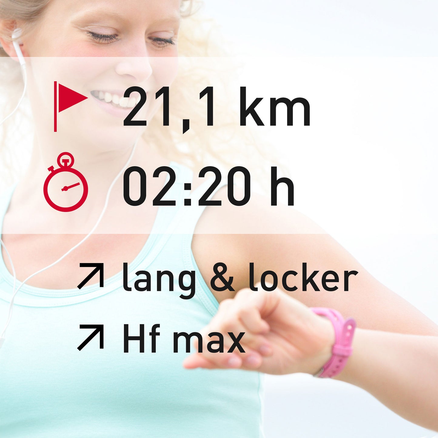 TRAININGSPLAN: 21,1 km | Distance | Puls (%HFmax)