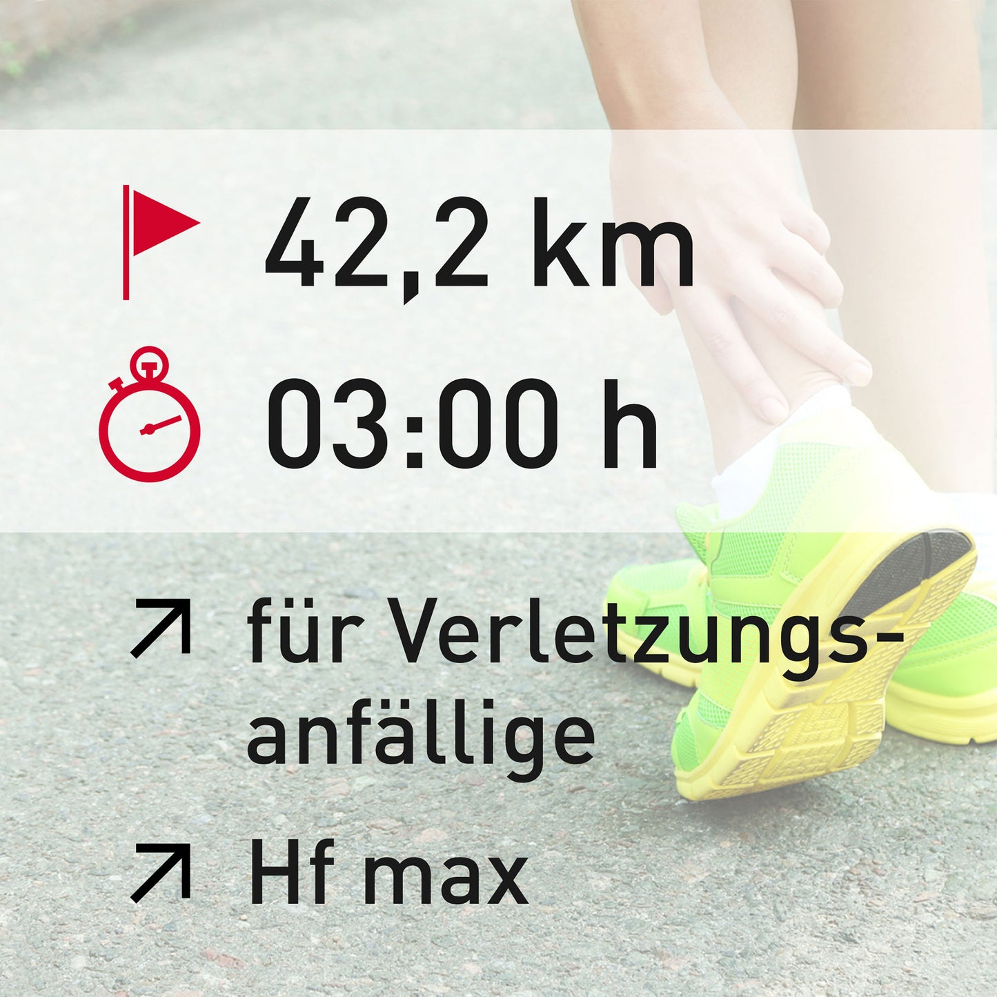 TRAININGSPLAN: 42,2 km | Verletzungsanfällige Läufer | Puls (%HFmax)