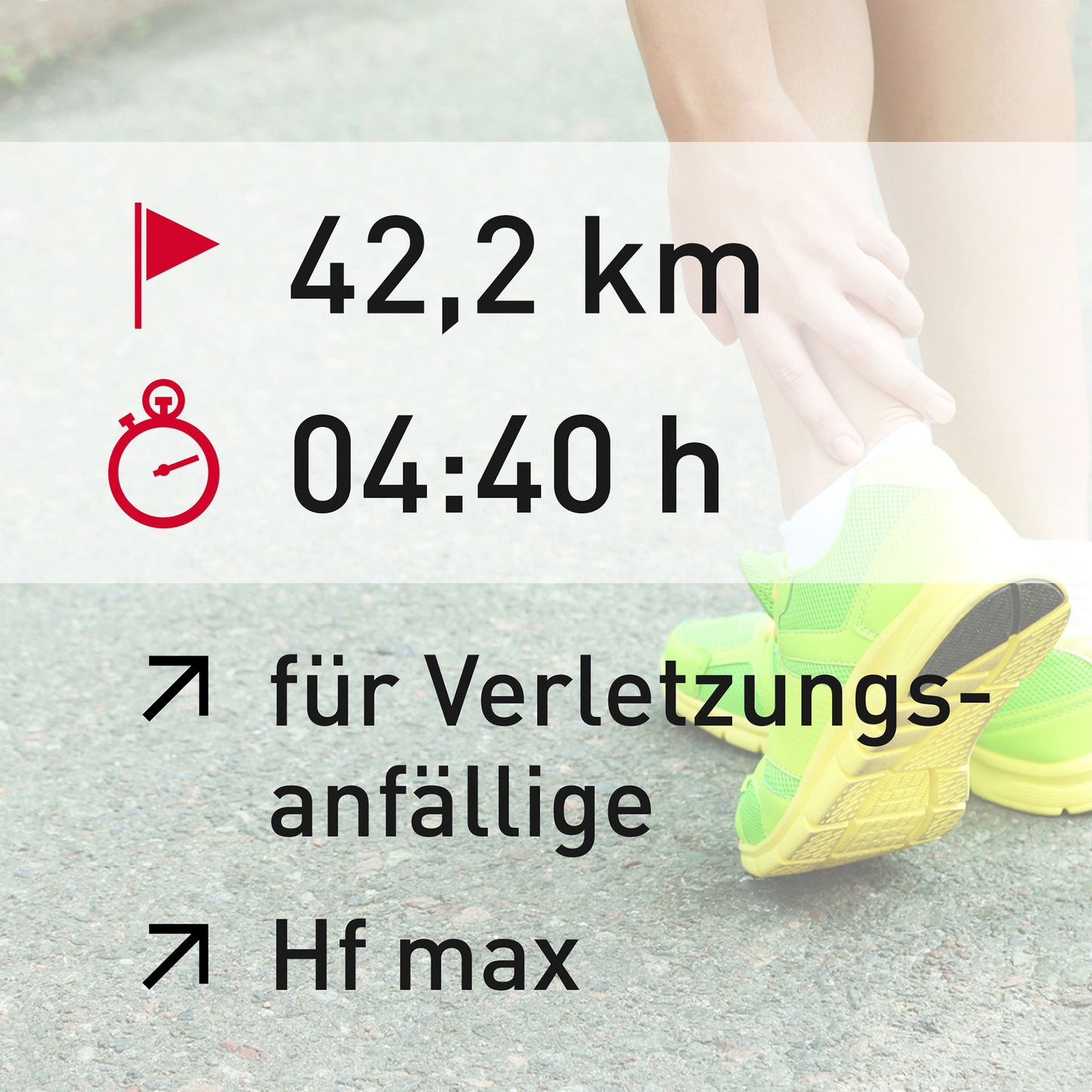 TRAININGSPLAN: 42,2 km | Verletzungsanfällige Läufer | Puls (%HFmax)