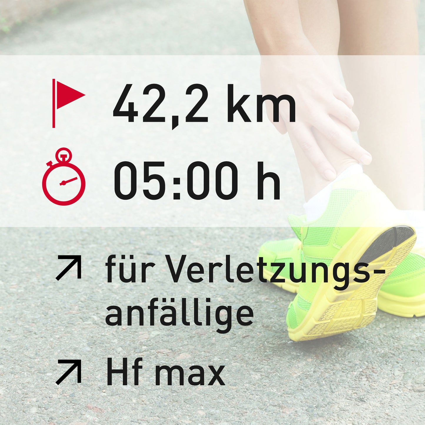 TRAININGSPLAN: 42,2 km | Verletzungsanfällige Läufer | Puls (%HFmax)