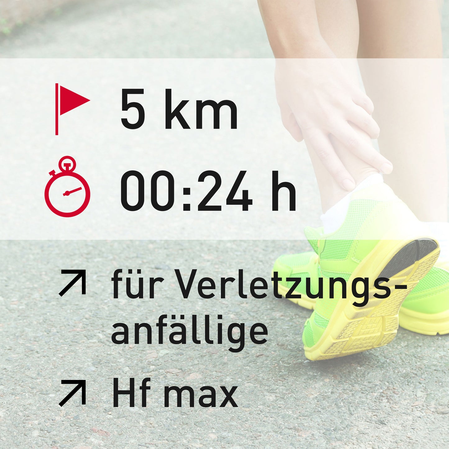 TRAININGSPLAN: 5 km | Verletzungsanfällige Läufer | Puls (%HFmax)