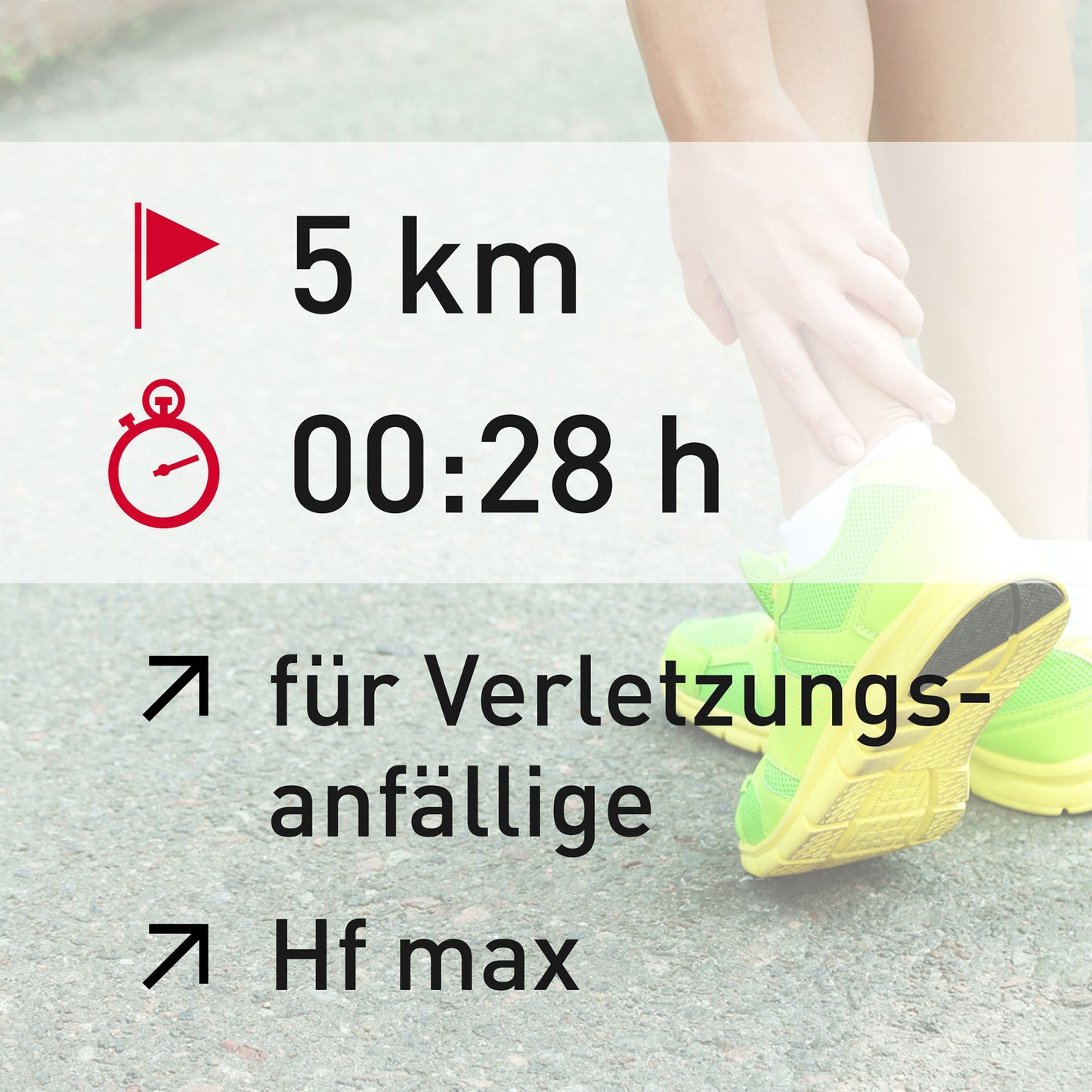 TRAININGSPLAN: 5 km | Verletzungsanfällige Läufer | Puls (%HFmax)
