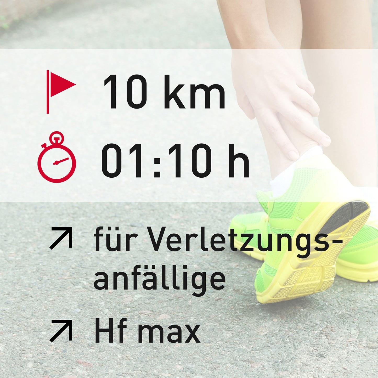 TRAININGSPLAN: 10 km | Verletzungsanfällige Läufer | Puls (%HFmax)