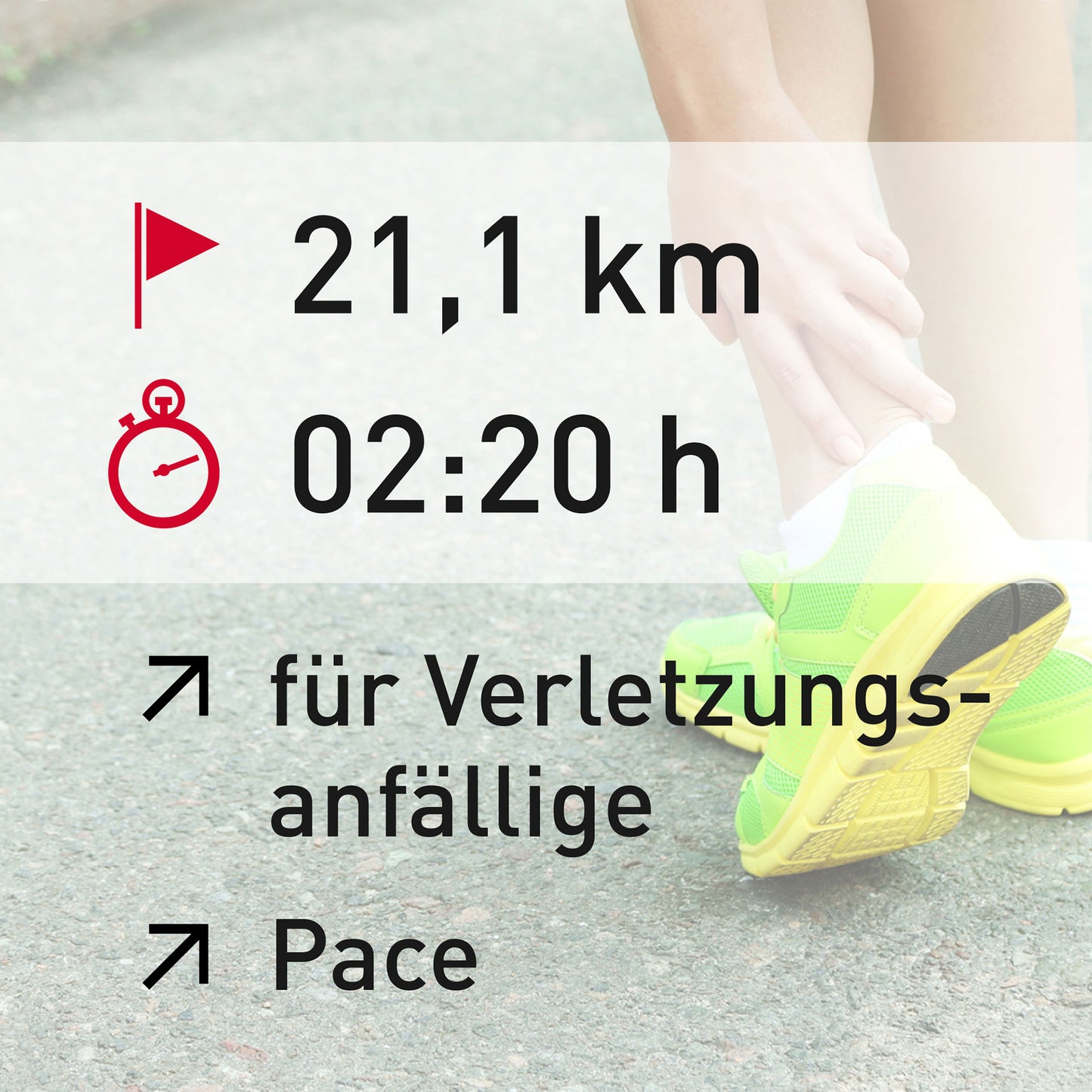 TRAININGSPLAN: 21,1 km | Verletzungsanfällige Läufer | Pace